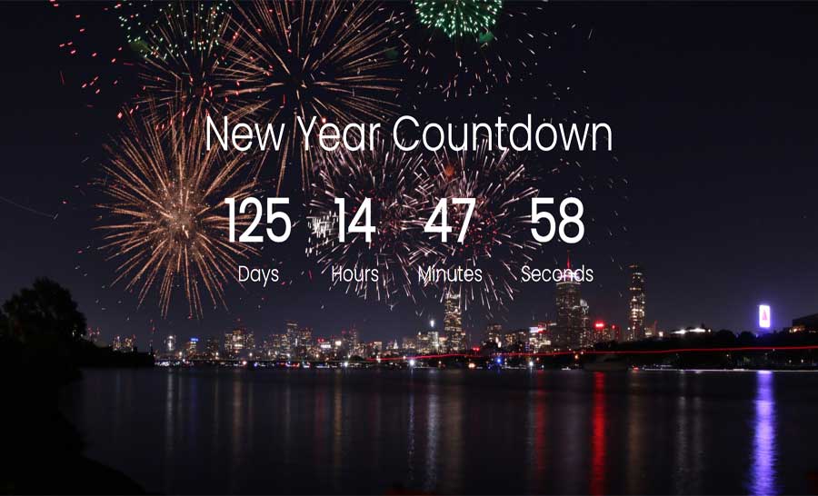 new year countdown tutorial free javascript project... Portfolio